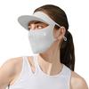 Ice Silk Mask Summer Sunhat Breathable Sunscreen Face Mask Scarf Anti-UV Face Mask Cycling Anti-dust Face Cover Women Girl Hanging Ear Mask Detachable