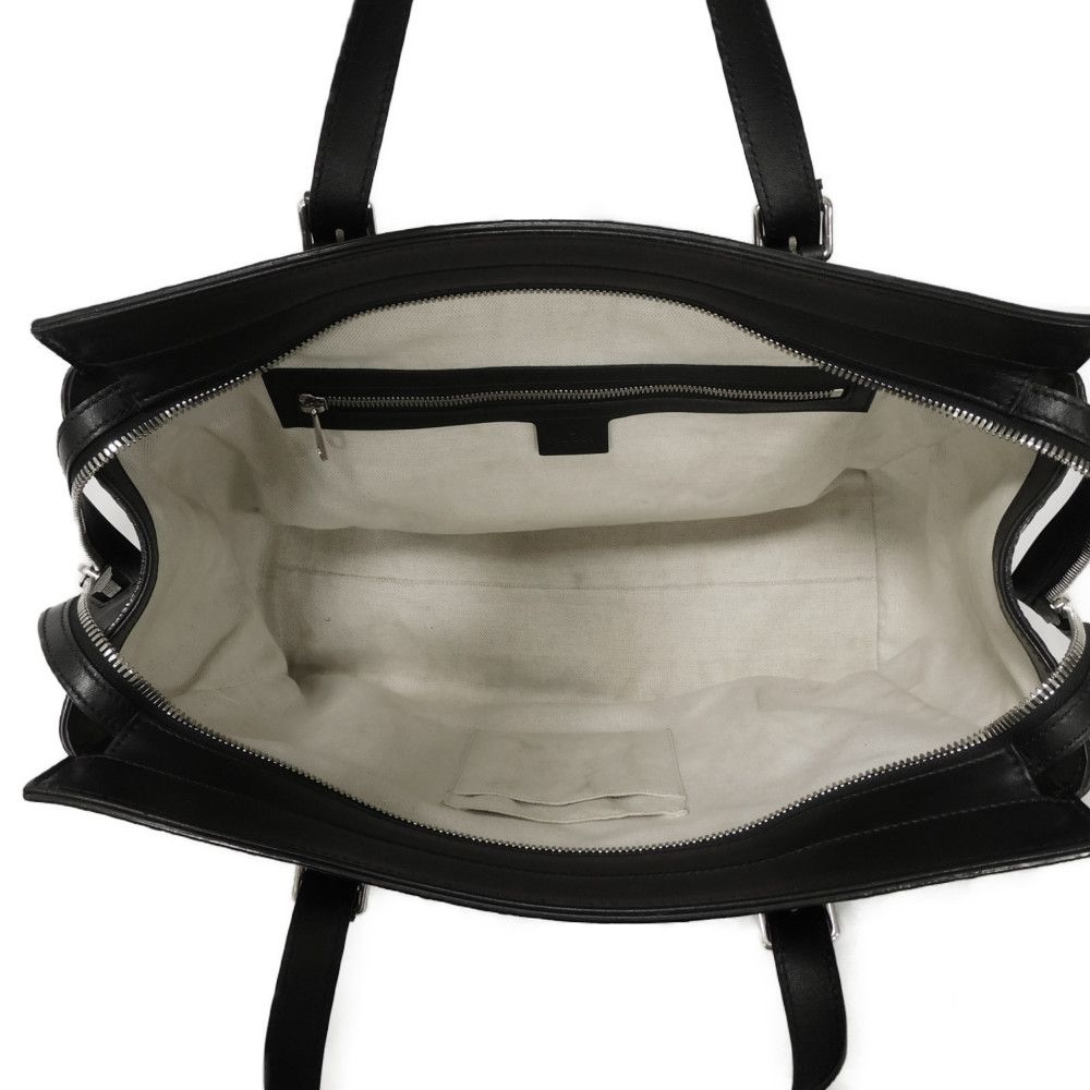 Used 9539 GG Embossed Tote Bag 625774 7924 Punching Shoulder Bag Double G Black Men's from Japan AUTHENTIC