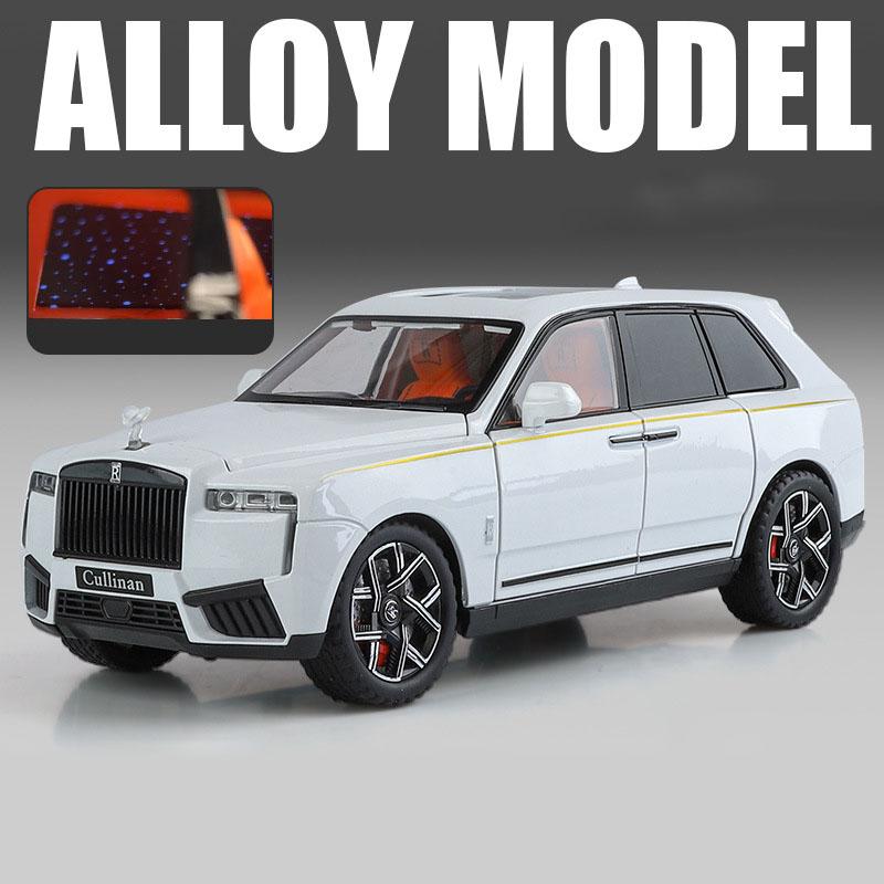 1/24 2025 Rolls Royce Cullinan SUV Alloy Luxury Car Model Diecasts Metal Car Vehicles Model Sound Light Simulation Kids Toy Gift