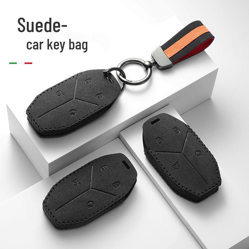 BYD Fangchengbao Leopard Key Cover: Fits Leopard 5, Portable 8, and Leopard 3 In Suede