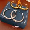Fashionable Exaggerated Versatile and Cool Round C-shaped Earrings