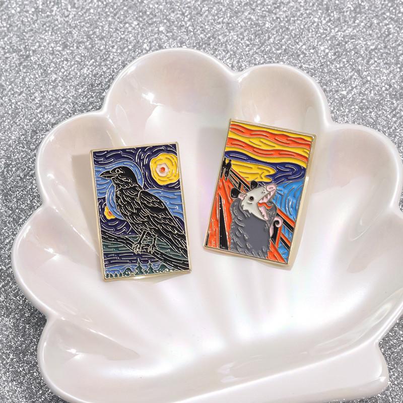 Cartoon Unique Character Brooch Creative Artistic Enamel Pin For Decoration Stylish