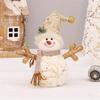 Christmas Snowman Figurines Handmade Stuffed Doll Home Decoration Holiday Party Ornament Household Accessory Daily Use