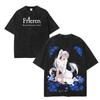 Frieren Beyond Journey's Γοτθικό Y2k Τελευταίο Τ-shirt Anime Πλυμένο Φαρδύ Τ-shirt Ανδρικά Γυναικεία Ρούχα Υψηλής Ποιότητας Βαμβακερά T-shirt