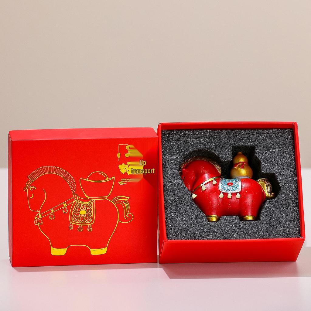 Year of the Horse Zodiac Gift Set: Contemporary Horse Ornament Souvenir