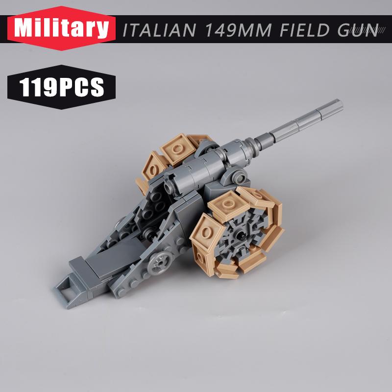 WW1 Military Series Tank Krupp Artillery Building Blocks Soldier Figures Accessories Howitzer Italian British Warrior Bricks Toy