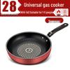Crystal Diamond Non-stick Universal Flat-bottom Wok for Induction & Gas Stoves, Stir-fry & Frying Pan