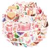 35-200pcs Cute Pink Heart Gift Stickers Aesthetic Decoration DIY Skateboard Fridge Guitar Phone Wall Decals Stationery Stickers
