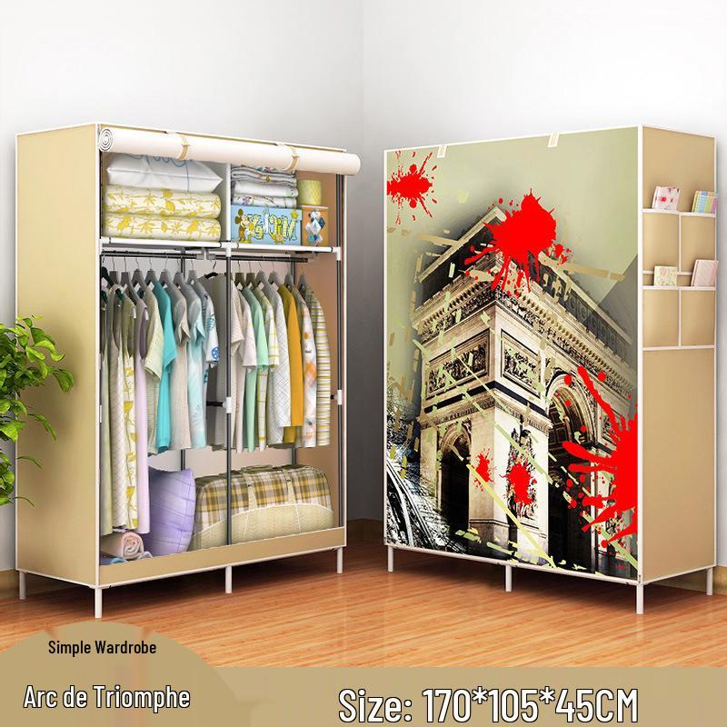Yarui Fan Compact Dustproof Cloth Wardrobe for Dormitory