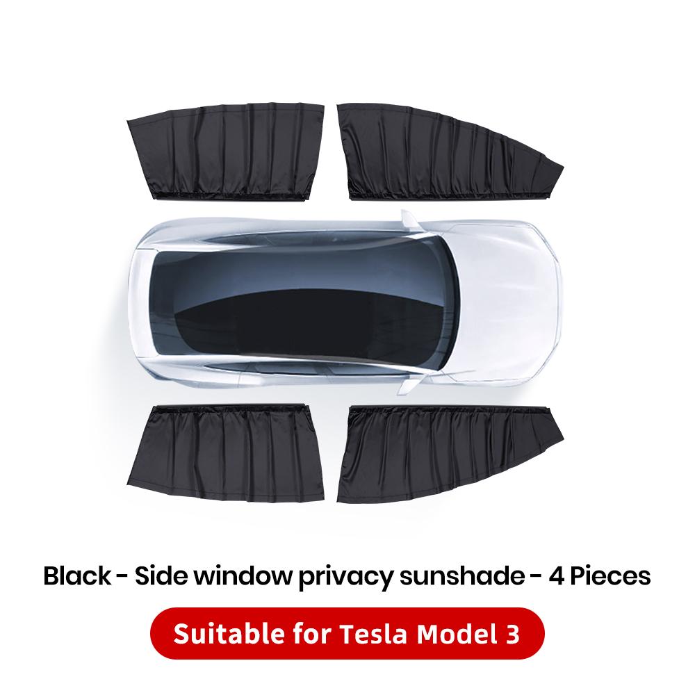 YZ For Tesla Model 3/Y/YL Highland ice crystals Side Window Privacy Trim Sunshade Front Rear Windshield Blind Cover Sun Shade
