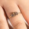 Labradorite 5-Stone Ring: Handmade 925 Sterling Silver Ring: Marquise Shape Gemstone Bridal Jewelry Gift for Her