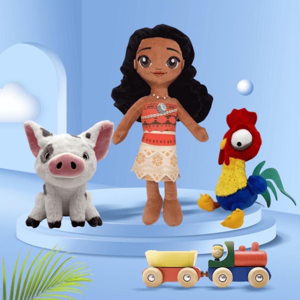 New Moana Ocean Adventure  Plush Pet Pig Princess Chicken Stuffed AnimalsCute ChickenCartoon Plush Toy Dolls for Children Gifts