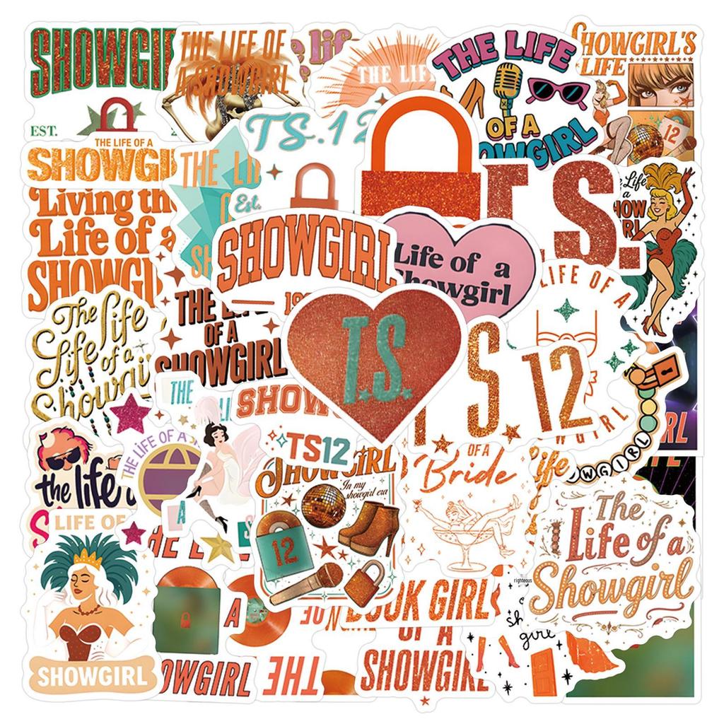 55 Cartoon Showgirl Taylor Stickers: Waterproof Decals for Stationery, Water Bottles, and Laptops
