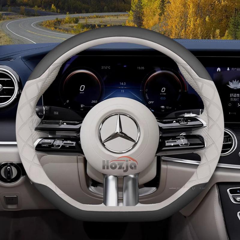 Leder Lenkradabdeckung für Mercedes Benz G500 A180 W204 W205 W210 GLC W212 W124 W219 W203 W202 W447 W169 Zubehör