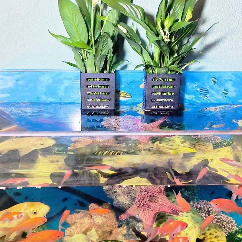 Ganci Porta Piante Acquatiche Sospese Galleggianti Vaso per Piante Acquatiche Coppette per Piante da Acquario Cestini per Piante Decorazioni Aquascape