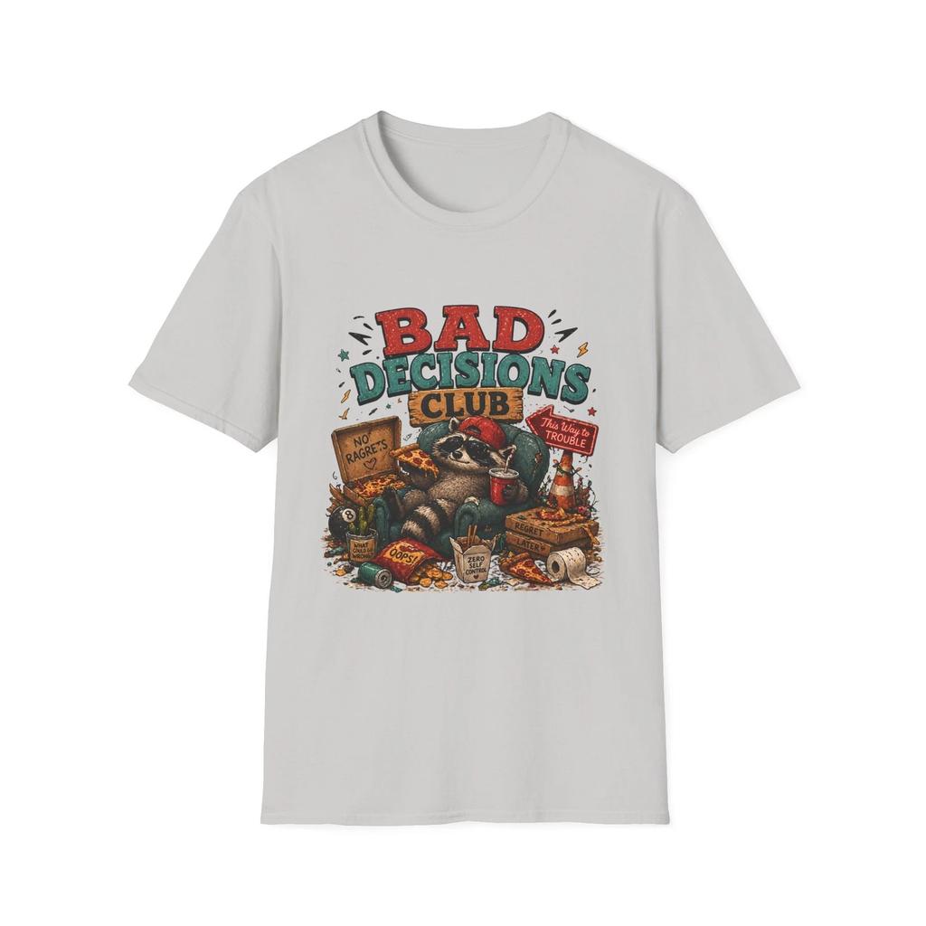 Bad Decisions Club Children's Children's T  Children's T-shirt | Raccoon Junk Food Funny Tee