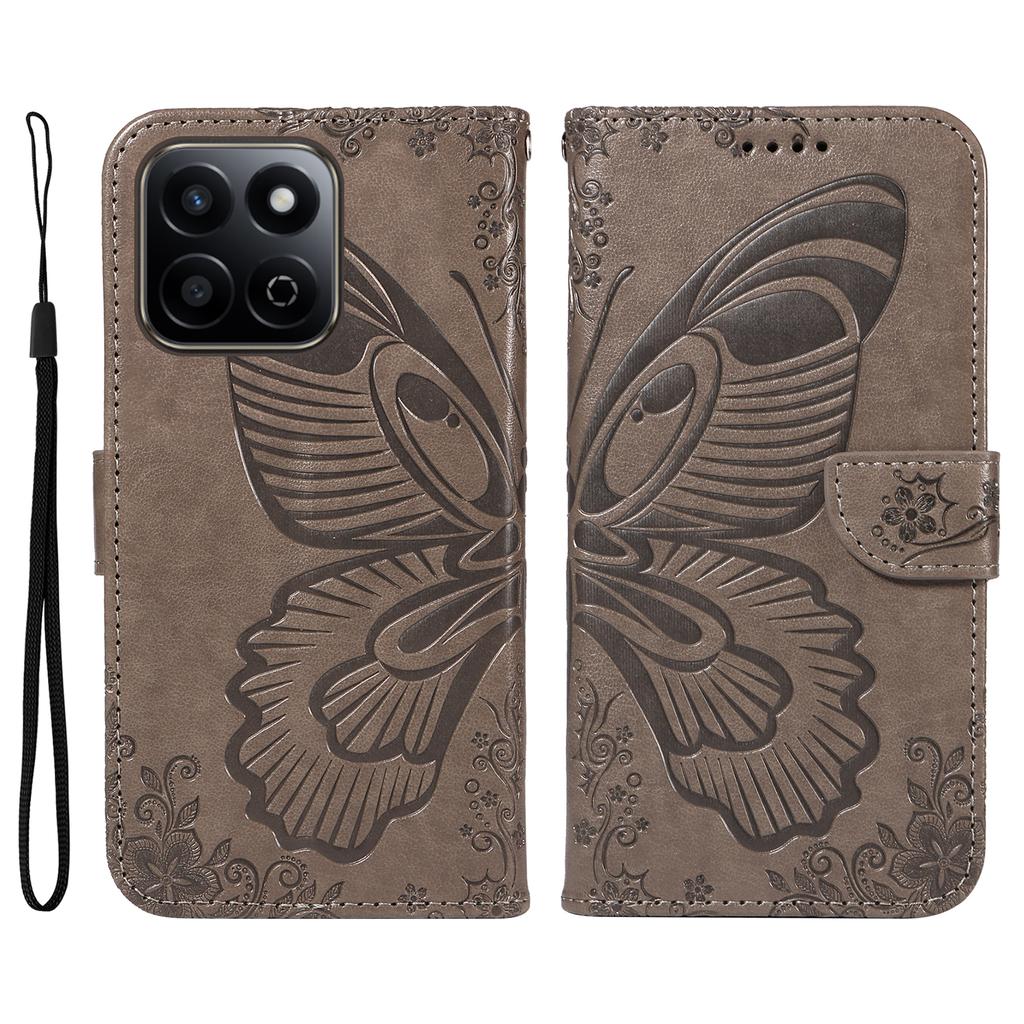 For Honor Play 60 Plus 5G/Play 9T/X7c 4G/200 Smart 5G Case Butterfly Pattern Leather Wallet Flip Phone Cover