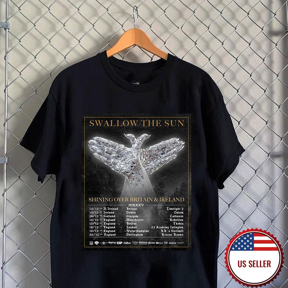 Swallow the Sun Shining Over Britain Ireland Tour 2025 T Shirt  Unisex T-Shirt XXXXL