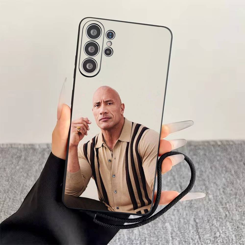 D-Dwayne Johnson Phone Case For Samsung S25,S24,S21,S22,S23,S30,Ultra,S20,Plus,Fe,Lite,Note,10,Black Cover