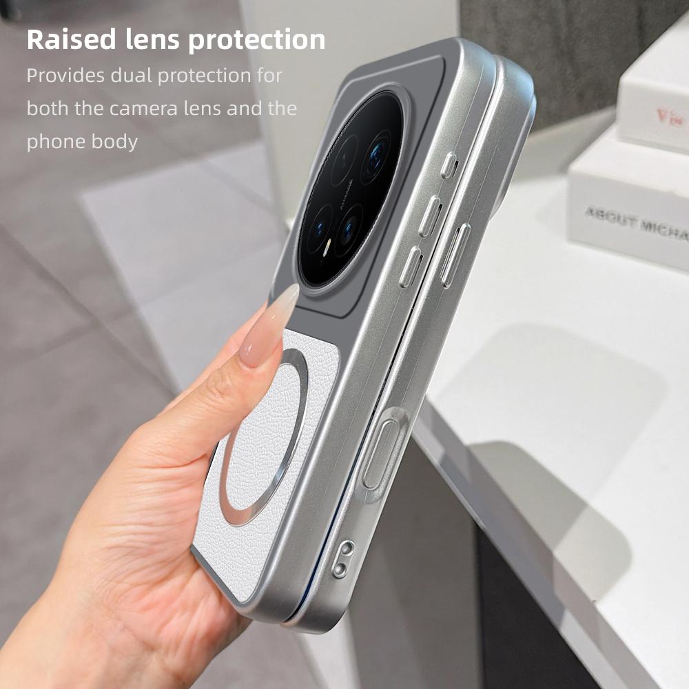 For Honor Magic 8 Pro Case New Lychee Pattern CD Magnetic Ring Ultra-Thin Cover For Honor Magic8 Pro Shockproof Bumper Funda
