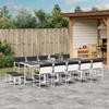 Vidaxl 15-Cz. Garden Furniture Set With Cushions, White, Textilene