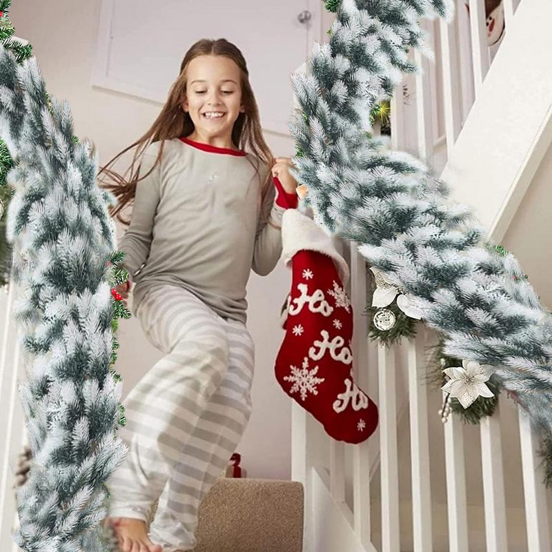 Christmas Rattan Garland Wired Tree Branches Artificial Christmas Garland Christmas Decoration Rattan Realistic Pine Tree