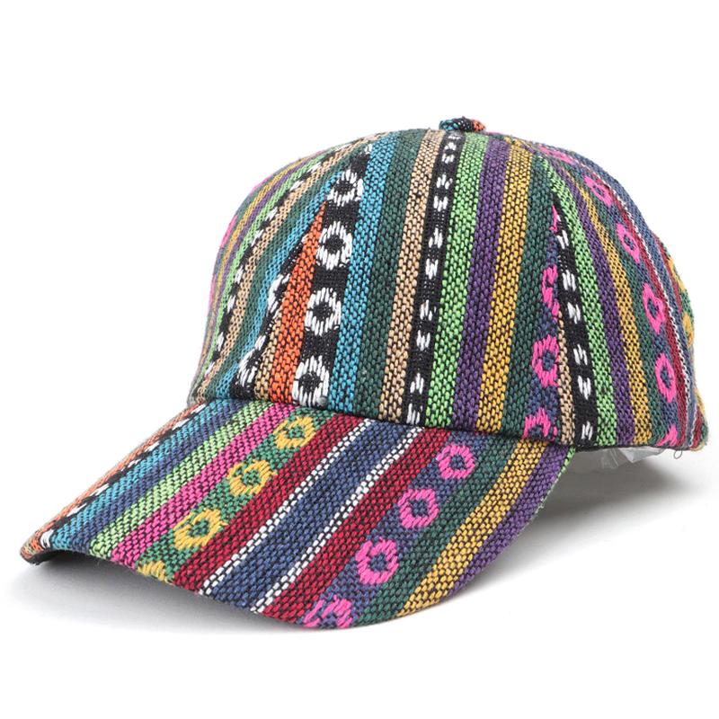 Spring Summer Boho Baseball Cap For Men Women Adjustable Print Sun Hat Street Sport Hiphop Outdoor Snapback Visor