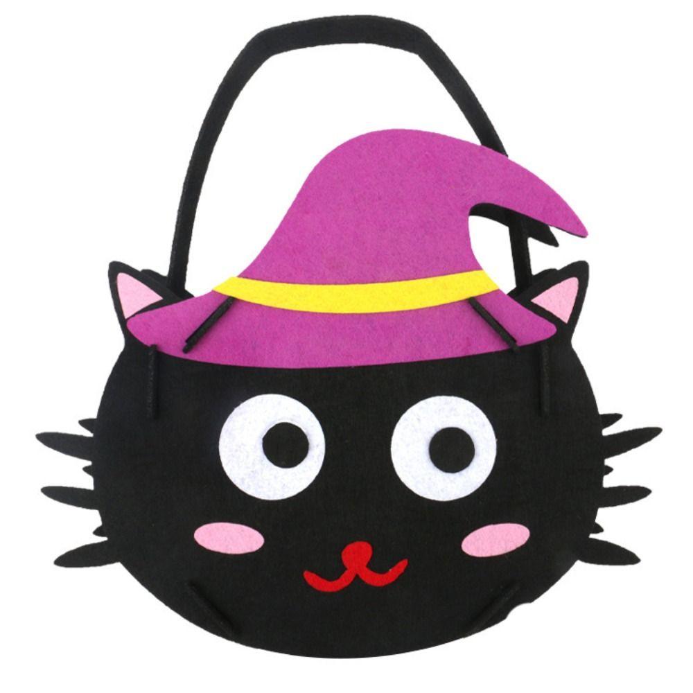 Storage Bucket Halloween Candy Bag Trick Or Treat Gift Basket Cartoon Halloween Bag  For Kids