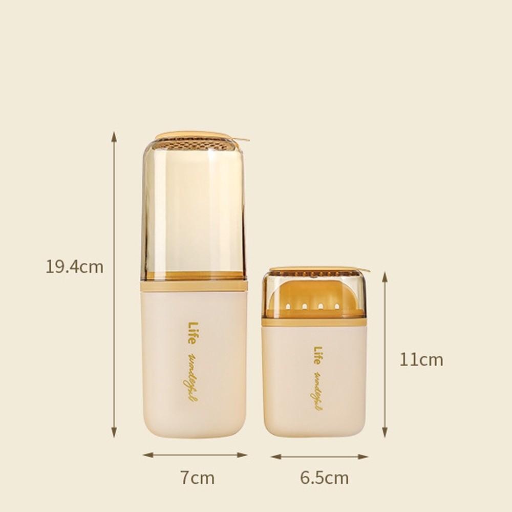 High Quality Portable Toothbrush Holder with Mouthwash Cup Lightweight Soap Box Toothbrush Storage Box Travel