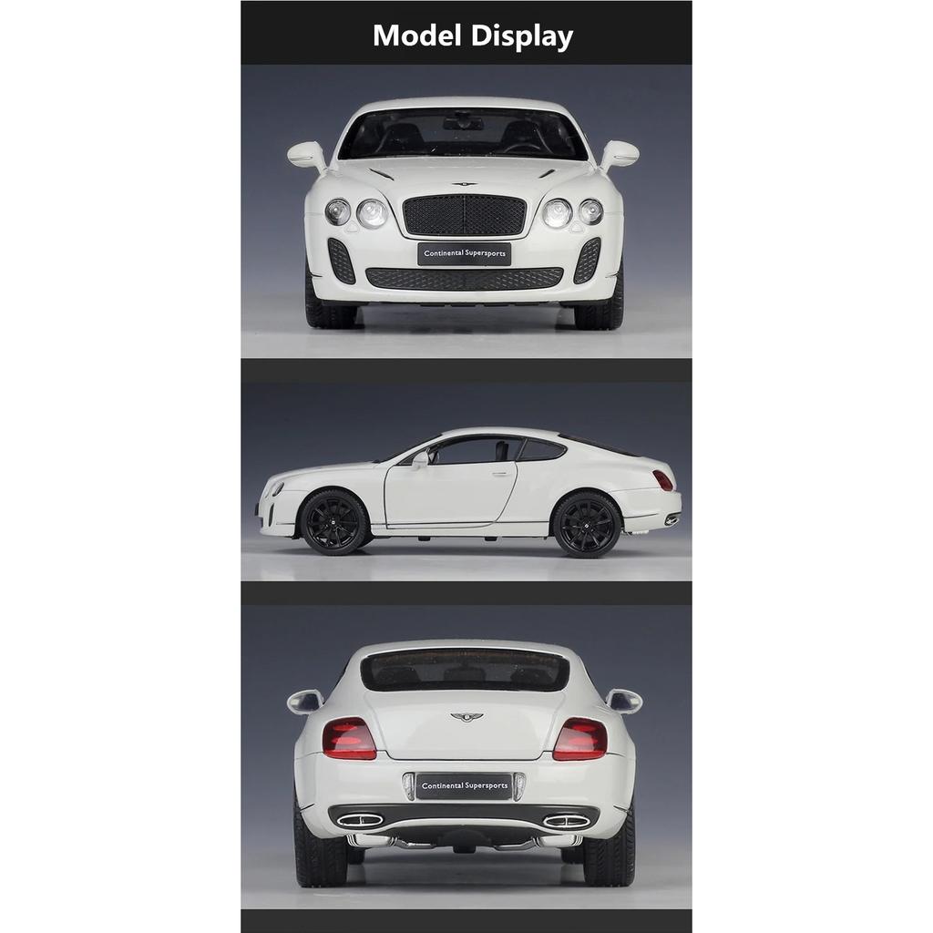 Welly Modellino Auto Bentley Continental Supersports GT in Lega 1/24 Luxy Diecast Simulazione Metallo Giocattolo Veicoli Modellino Auto Regalo per Bambini