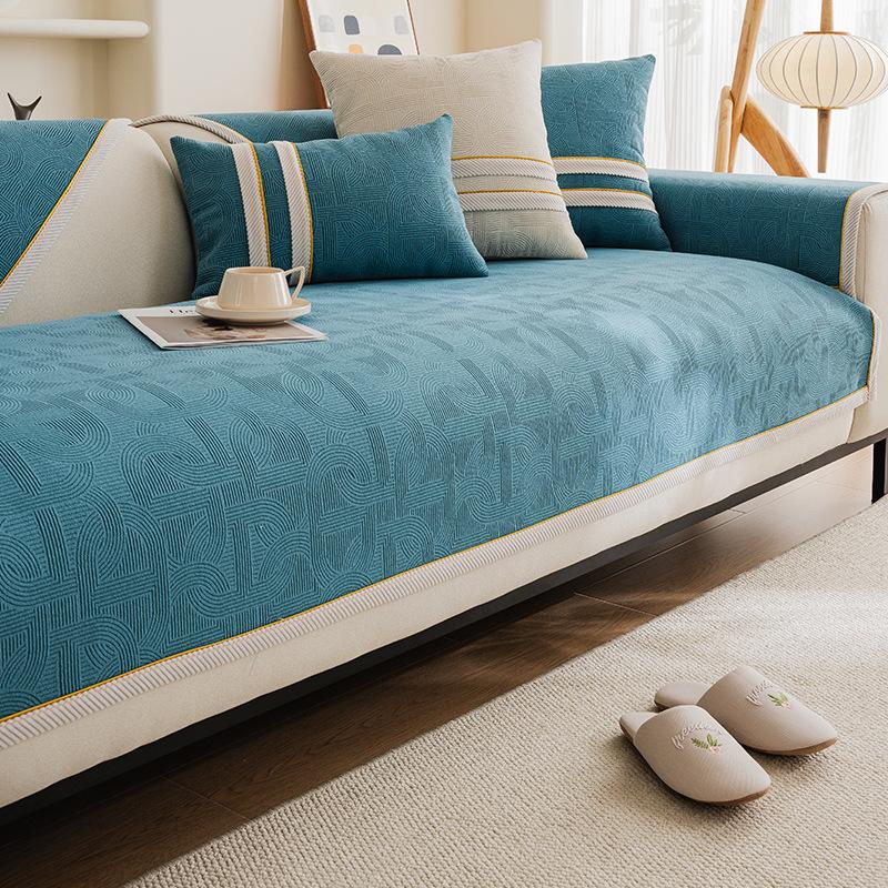 Chenille Light Luxury Sofa Cushion New Simple Four Seasons Universal Non-Slip Cushion Cushion Full Covered Cloth Sofa Cover