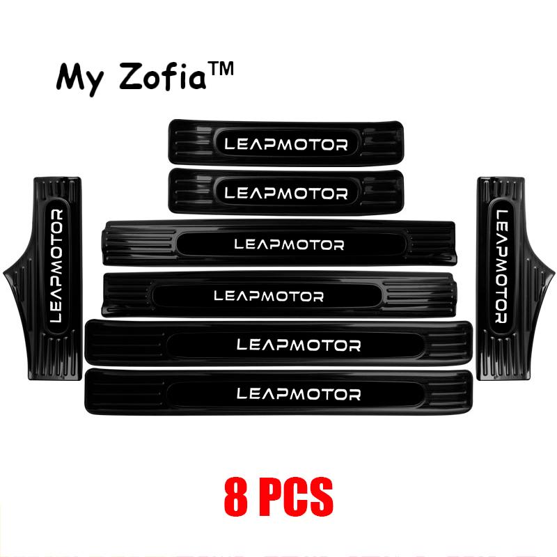 For Leapmotor T03 2024 2025 2026 Car Stainless Steel Threshold Welcome Sticker Door Sill Panel Scuff Plate Kick Step Trim Cover