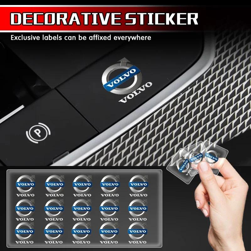 Car logo Sticker Central control Decals For Volvo AWD C30 C70 S40 S60 S80 S90 T6 V40 V50 V60 V70 V90 XC40 XC60 XC70 XC90 auto