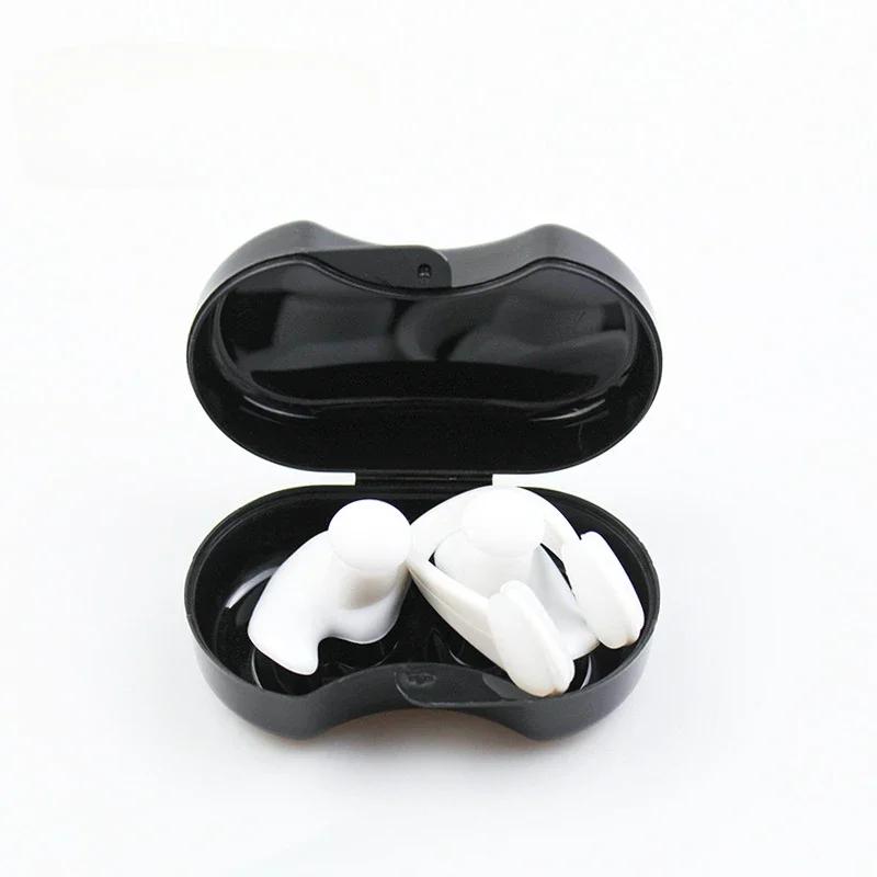 1 Set Swimming Ear Plug Nose Clip Set Swimming Earplugs Waterproof Ear Nose Protector for Men Women Children's Universal Set