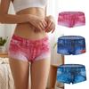 Women's Milk Silk Printed Denim Boyshorts - Comfortable, Breathable, Elastic, Sexy Shorts