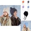 Toddler Knitted Hat With Cartoon Animal Embellishments For Cold Weather Outdoor Use