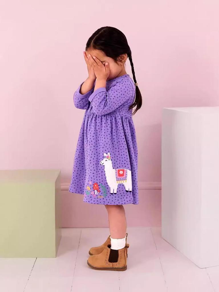 Girls' Embroidered Long-Sleeve Autumn Princess Dress - European/American Style