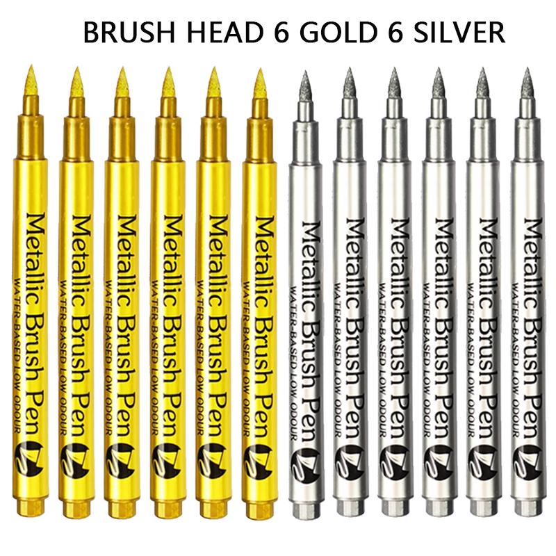 1Collection DIY Metal Water Repellent Permanent Paint Marker Pensb Craftwork Resin Mold Pen Art Painting Supplies for Easter Decoration