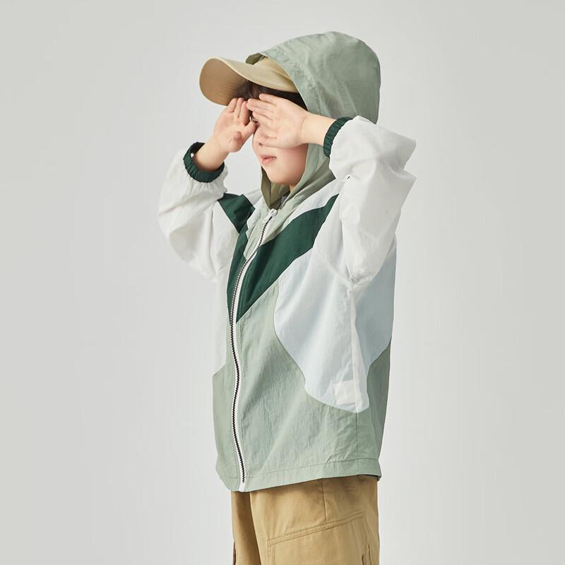 

Duoduojia Boys Geometric Lightweight Hooded Sun Protection Jacket 150