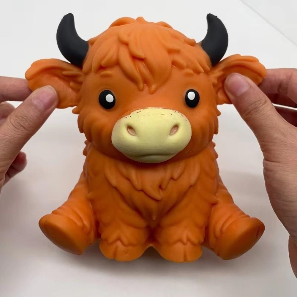 Squeeze Highland Cow Squishies Toy Slow Rising Highland Cow Sensory Toy Kids Gifts