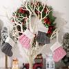 10Pcs Knitted Christmas Socks Large Capacity Stocking Handmade Present Bag Hanging Ornament For Family Celebration
