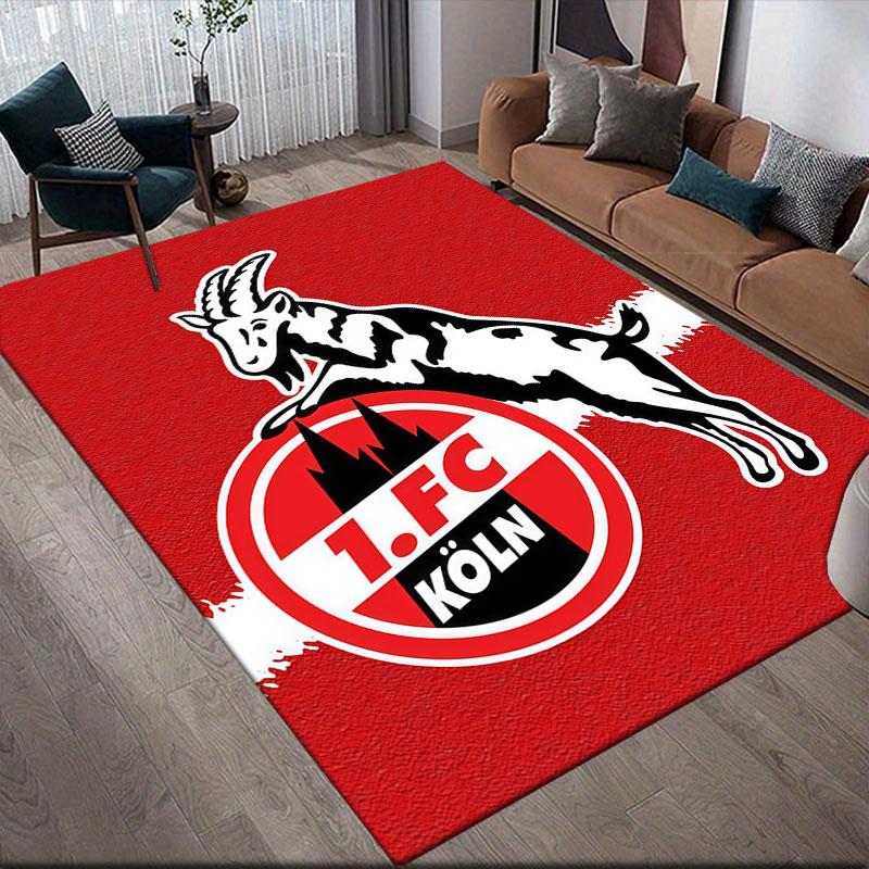1. FC Cologne Flannel Printed Carpet, Home Sofa Decoration for Living Room & Bedroom, Non‑Slip Play Flannel Floor Mat for Game Room