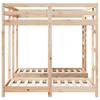 Triple Deck Bunk Bed Frame Brown 140 x 200 cm