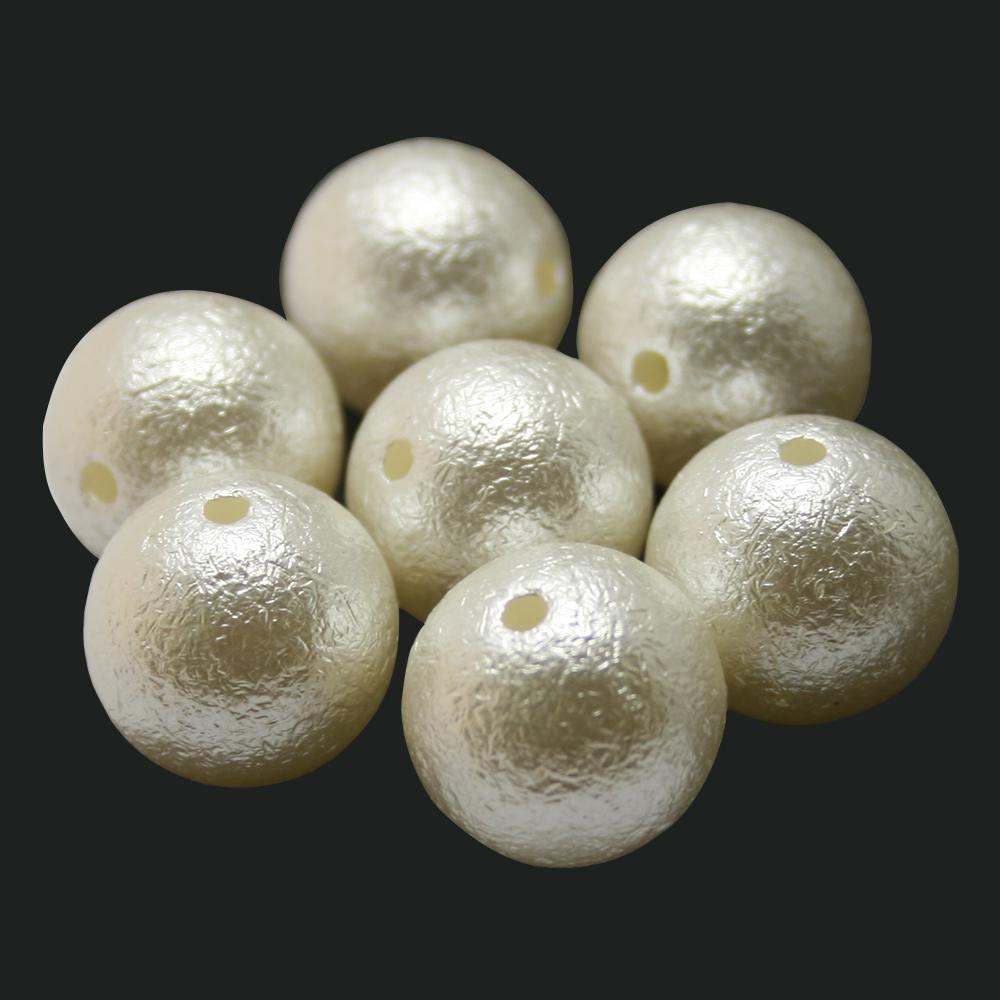 10-500Pcs ABS Wrinkled Pearl Beads for DIY Jewelry Craft Making Home Decoration Art Faux Pearls for Vase Fillers