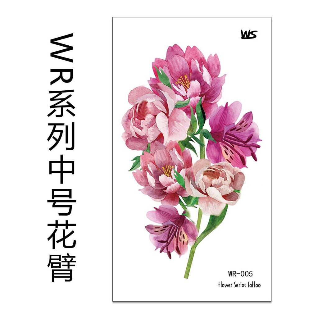 Small Fresh Flower Tattoo Sticker Flower Arm, Flower Rose Waterproof Environmentally Friendly Tattoo Sticker Tattoo