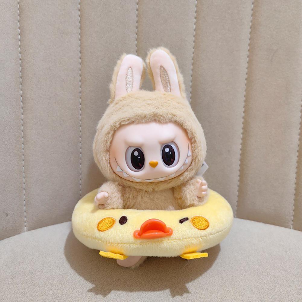 17cm Mini Plush Doll's Clothes Outfit Accessories For 15-17CM Labubu Swimming Ring Accessories Gift