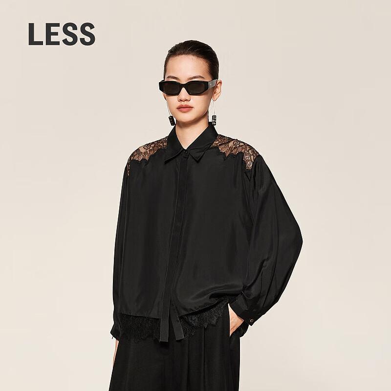 LESS 2024 Autumn Silk Casual Long-Sleeve Shirt L
