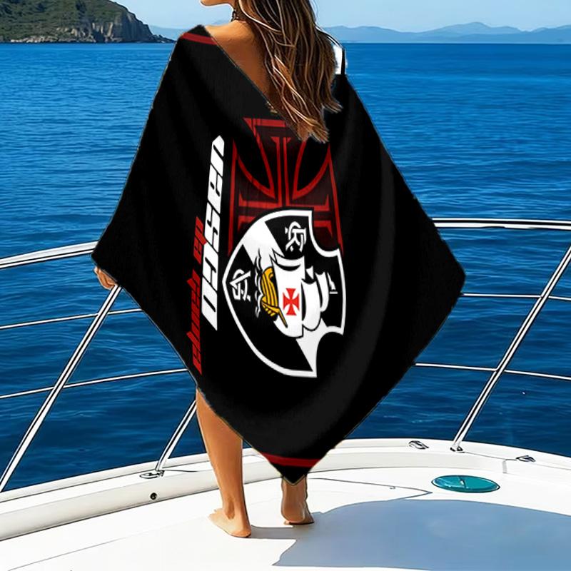 Vasco Fußballverein Bedrucktes Strandtuch, Superweiche Mikrofaser, Perfektes Geschenk Geburtstag, für Pool, Strand, Reisen, für Familie und Freunde