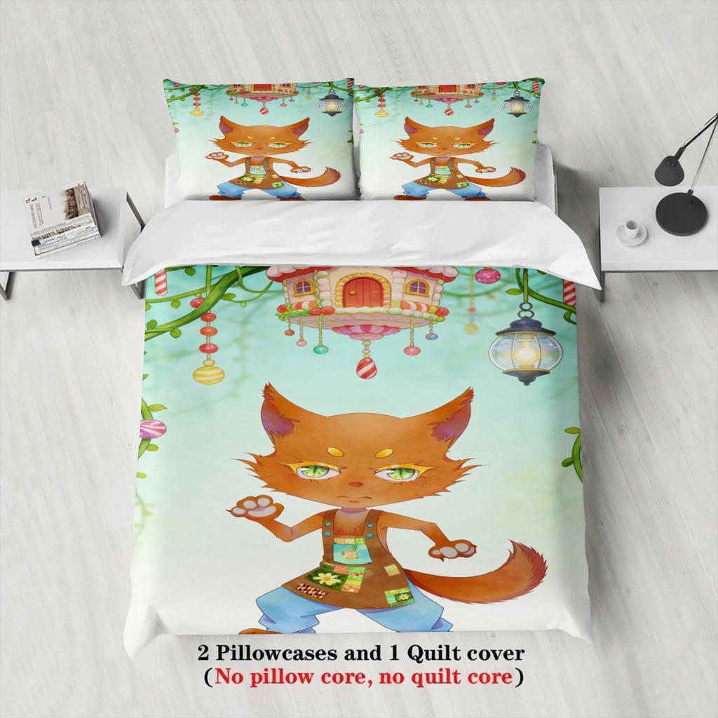 Lovely Bedding Set Softville Cozy Town Cute Fern The Quilt Fox With Duvet Cover  Pillowcase For Children'S Bedroom Decor