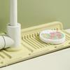Behind Faucet Sink Splash Guard Anti-slip Water Catcher Mat Soft Sink Draining Pad  Kitchen